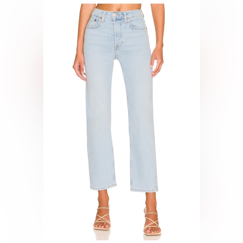 Re/Done Jeans - Original 70s Stove Pipe - Light Denim (River Fade)